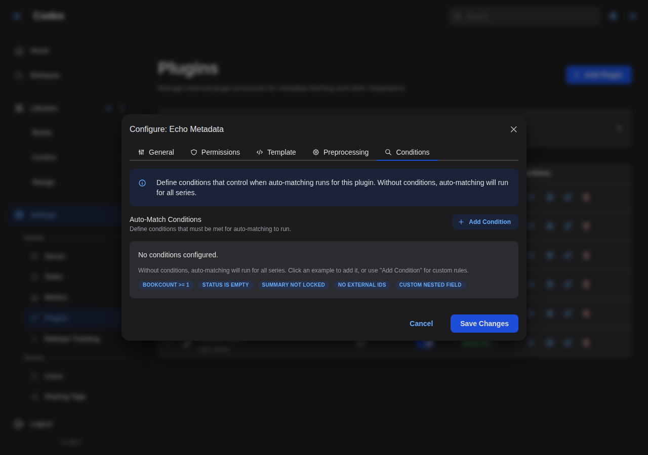 Plugin Auto-Match Conditions