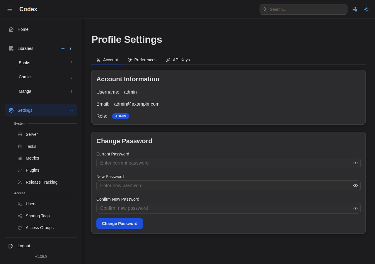 Profile - Account